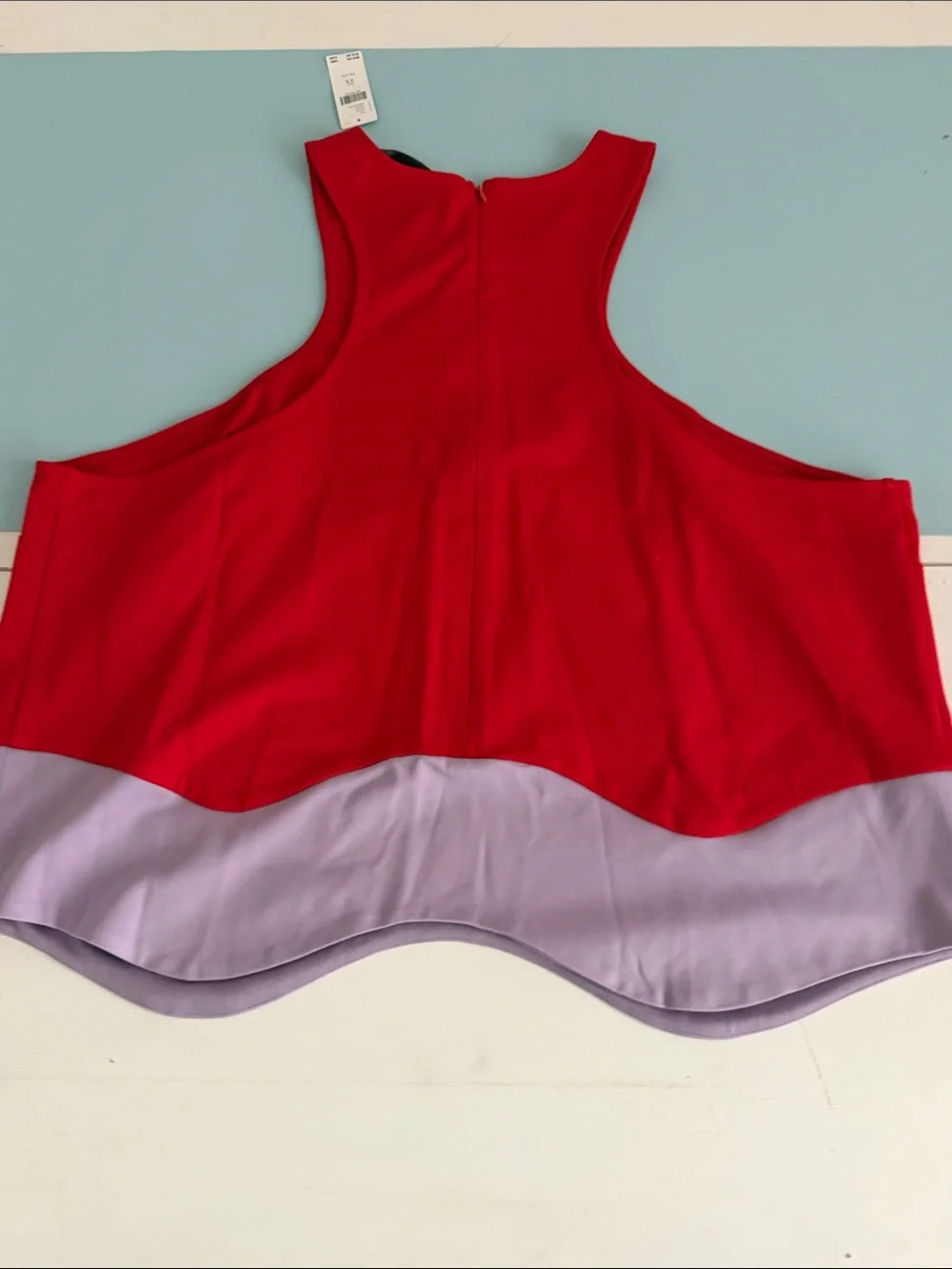 Anthropologie Red Colorblock Zipper Tank Top Plus Size 2X NWT Women - Picture 8 of 8
